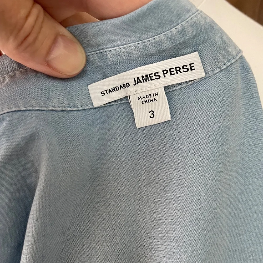 James Perse 3/4 sleeve Button Up Shirt Size 3 - Picture 4 of 7